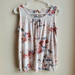 Igenjun Polyester/Spandex Floral Sleeveless Blouse Size Small